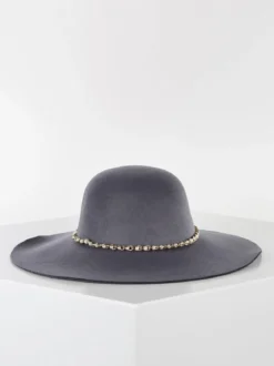 Solada Cappello a tesa larga con perle