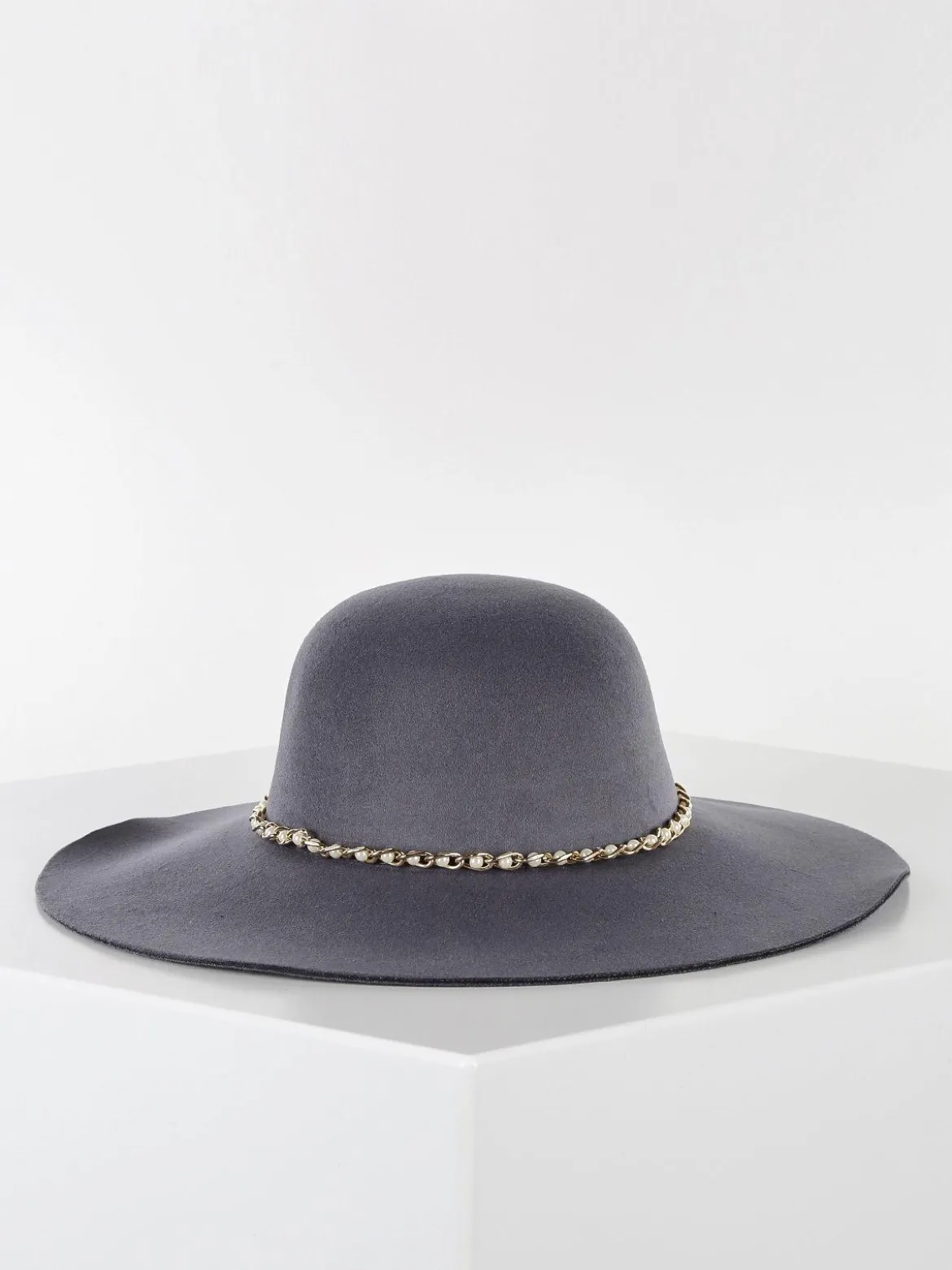 Solada Cappello a tesa larga con perle