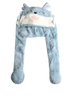 Solada Cappello peloso con orecchie - azzurro