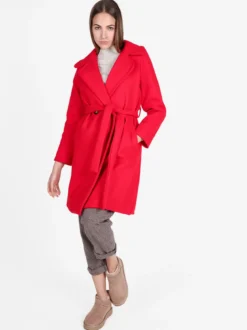 Solada Cappotto donna con cintura e bottoni a doppiopetto