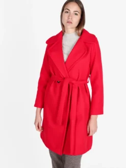 Solada Cappotto donna con cintura e bottoni a doppiopetto