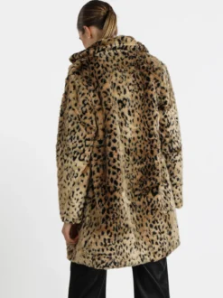 Solada Cappotto donna leopardato in ecopelliccia
