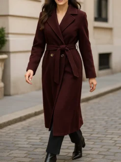 Solada Cappotto lungo da donna con chiusura doppiopetto - moro