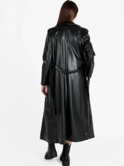 Solada Cappotto lungo da donna in ecopelle