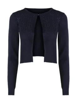 Solada Cardigan aperto da donna in maglia con strass