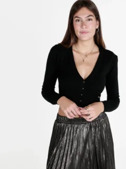 Solada Cardigan crop da donna in maglia