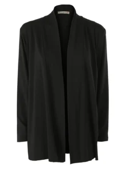 Solada Cardigan donna a maniche lunghe in viscosa - nero