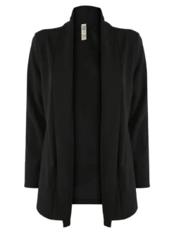 Solada Cardigan donna aperto a maniche lunghe - nero