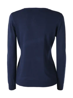 Solada Cardigan donna in maglia con bottoni - blu scuro