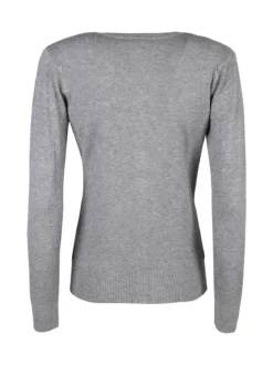 Solada Cardigan donna in maglia con bottoni - grigio