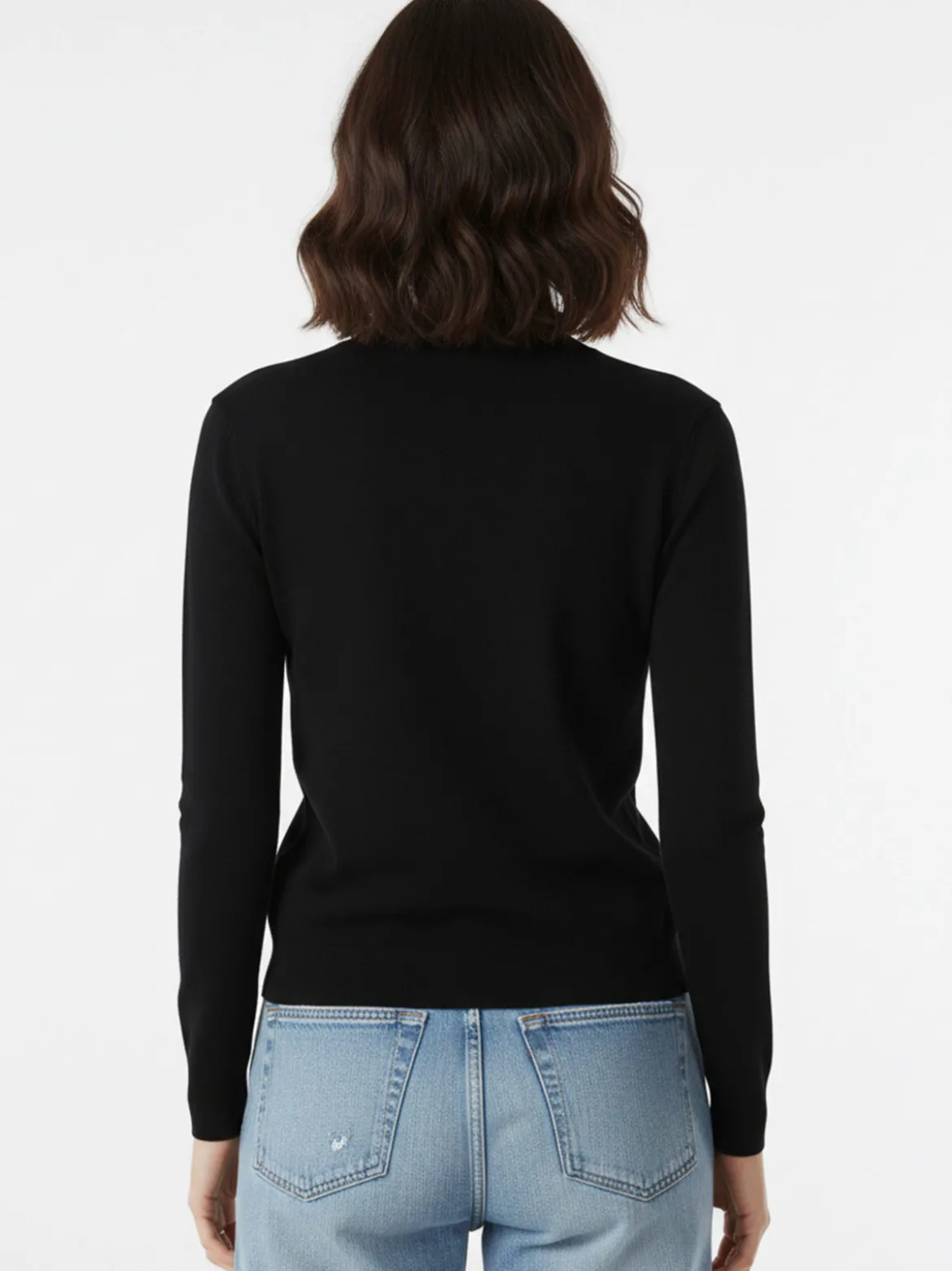 Solada Cardigan donna in maglia con bottoni - nero