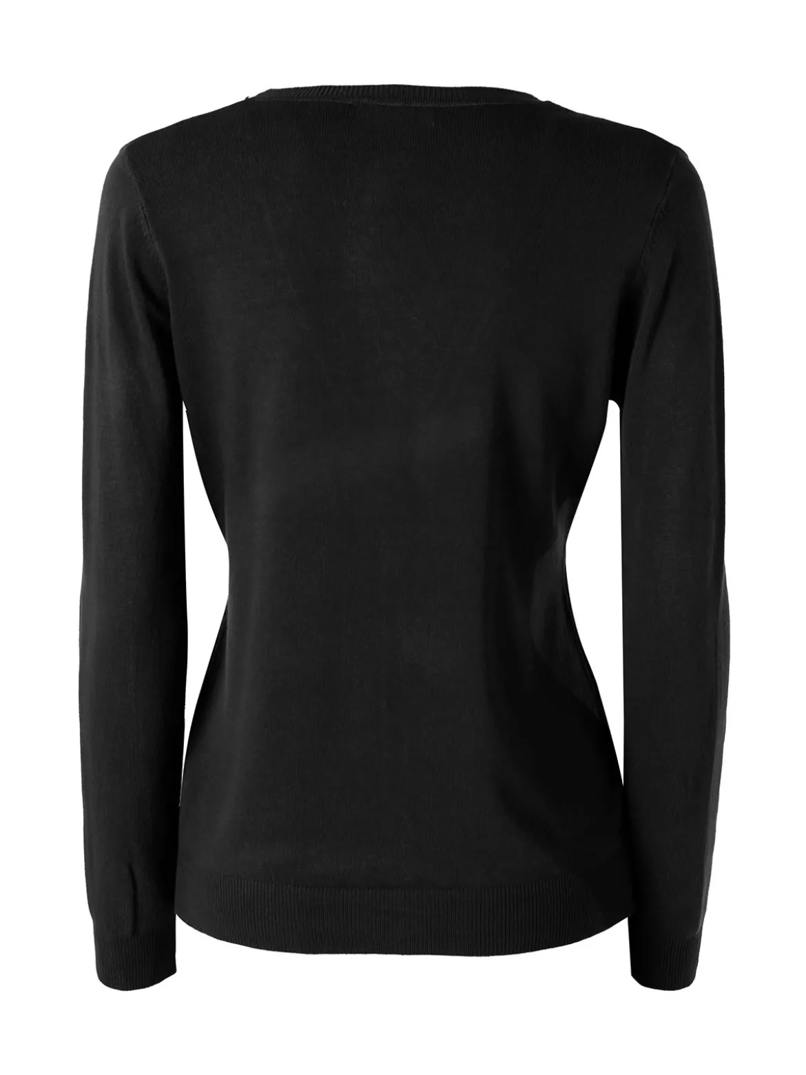 Solada Cardigan donna in maglia con bottoni - nero