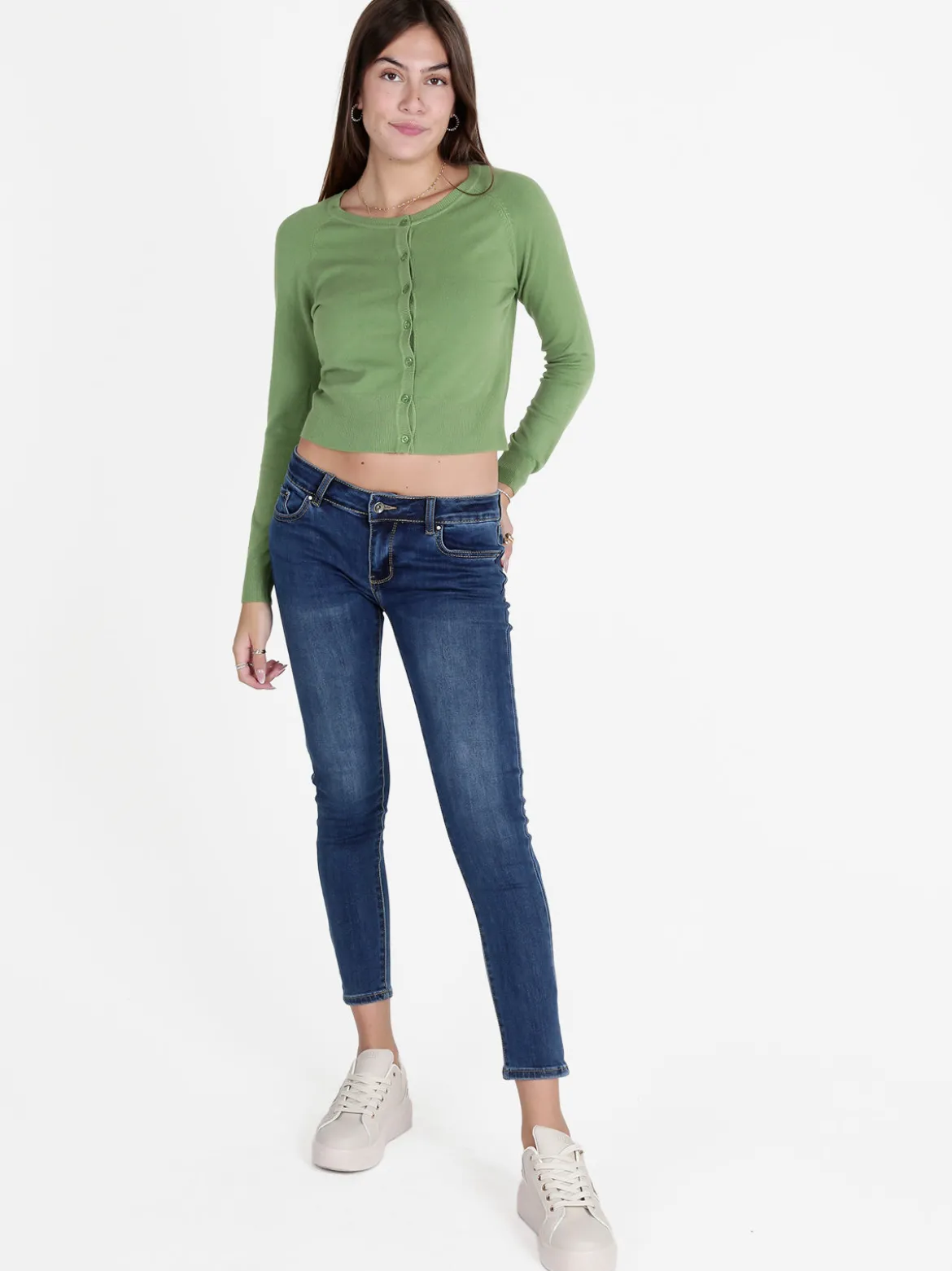 Solada Cardigan donna in maglia con scollo tondo