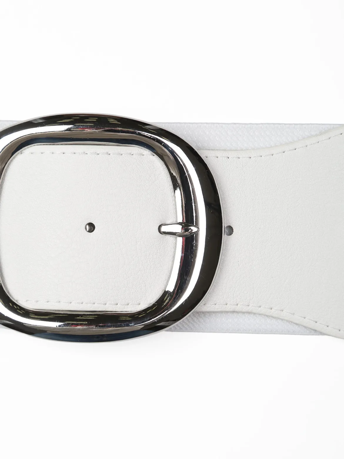 Solada Cintura elasticizzata da donna con fibbia argentata - bianco