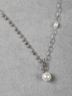 Solada Collana girocollo con pietre colorate in acciaio donna