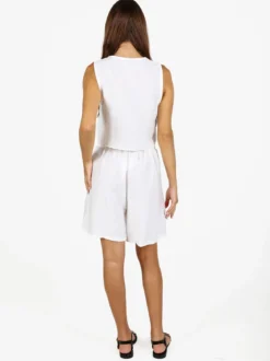 Solada Completo corto da donna con gliet e shorts - bianco