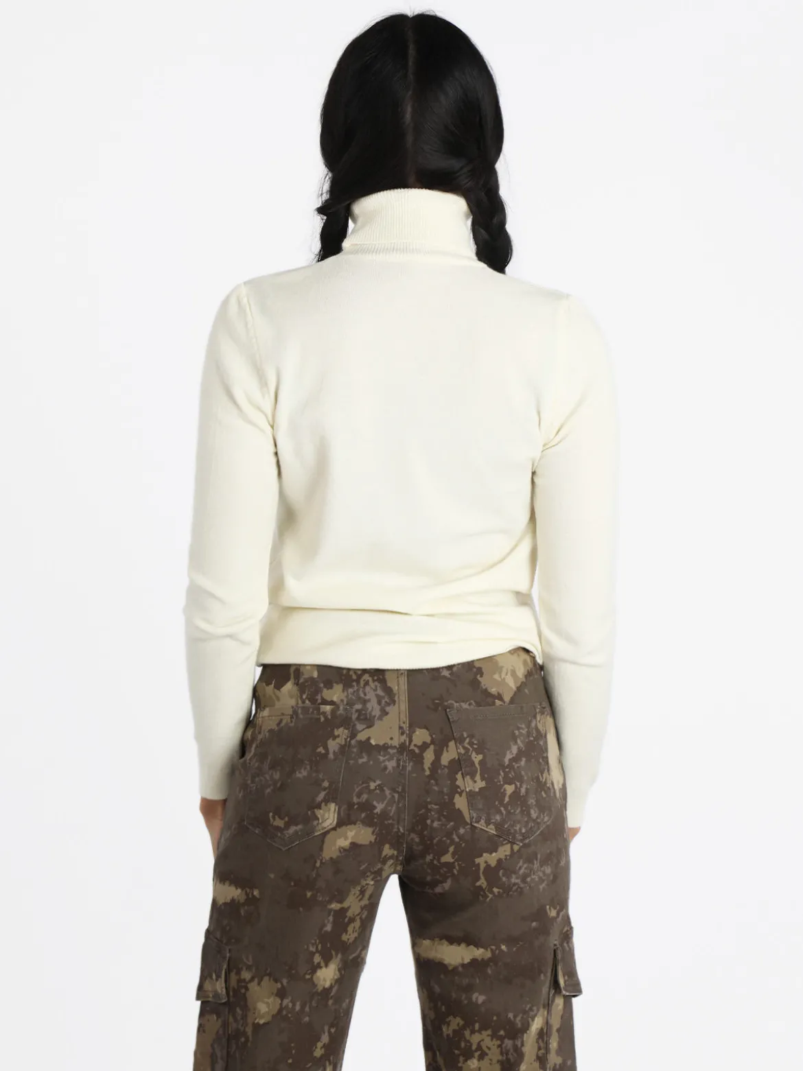 Solada Dolcevita da donna in maglia tinta unita