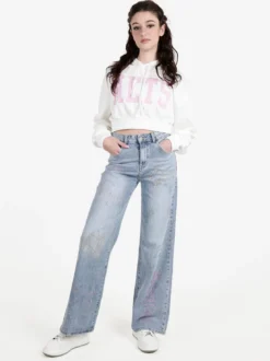 Solada Felpa cropped da donna con cappuccio