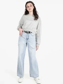 Solada Felpa cropped da donna oversize