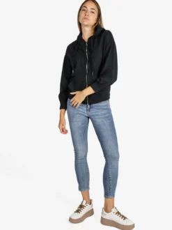 Solada Felpa donna con cappuccio e zip - nero