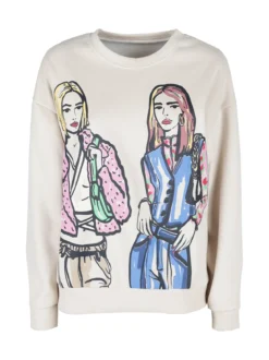 Solada Felpa donna oversize con stampa disegno