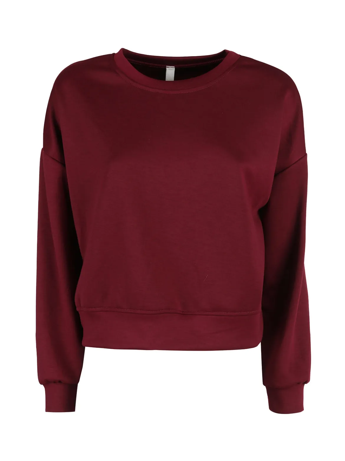 Solada Felpa donna oversize girocollo - bordeaux