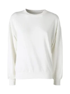 Solada Felpa girocollo da donna in cotone - bianco
