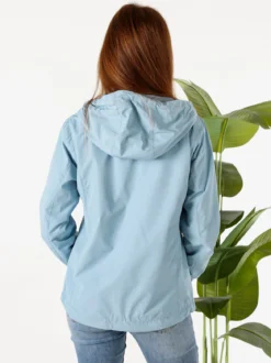 Solada Giacca a vento da donna con cappuccio - azzurro
