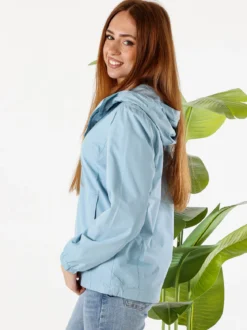 Solada Giacca a vento da donna con cappuccio - azzurro