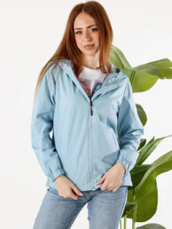 Solada Giacca a vento da donna con cappuccio - azzurro