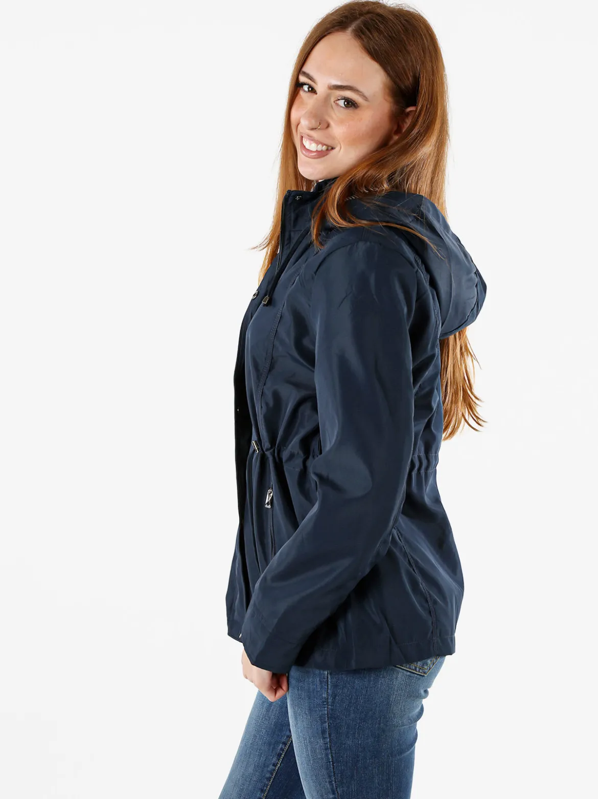 Solada Giacca a vento da donna con cappuccio - blu scuro