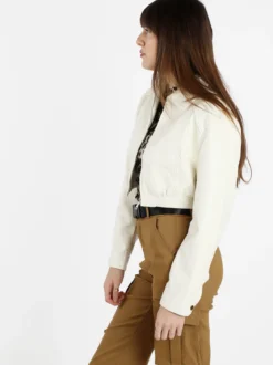 Solada Giacca cropped da donna in ecopelle