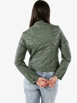 Solada Giacca da donna in ecopelle - verde scuro