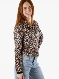 Solada Giacca donna animalier con bottoni - multicolore