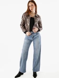 Solada Giacca donna animalier con bottoni - multicolore