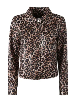 Solada Giacca donna animalier con bottoni - multicolore