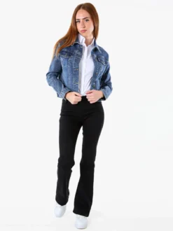 Solada Giacca donna in jeans con micro borchie - jeans