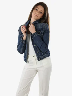 Solada Giacca donna in jeans con strass - jeans