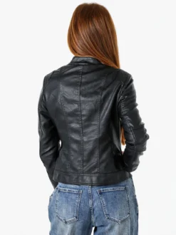 Solada Giacca in ecopelle da donna - nero