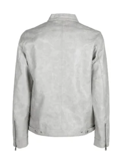 Solada Giacca in ecopelle da uomo con zip