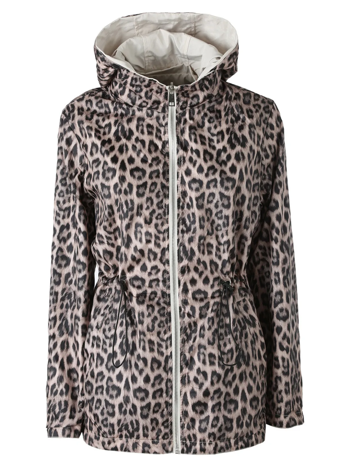 Solada Giacca leggera da donna reversibile con cappuccio e zip - panna