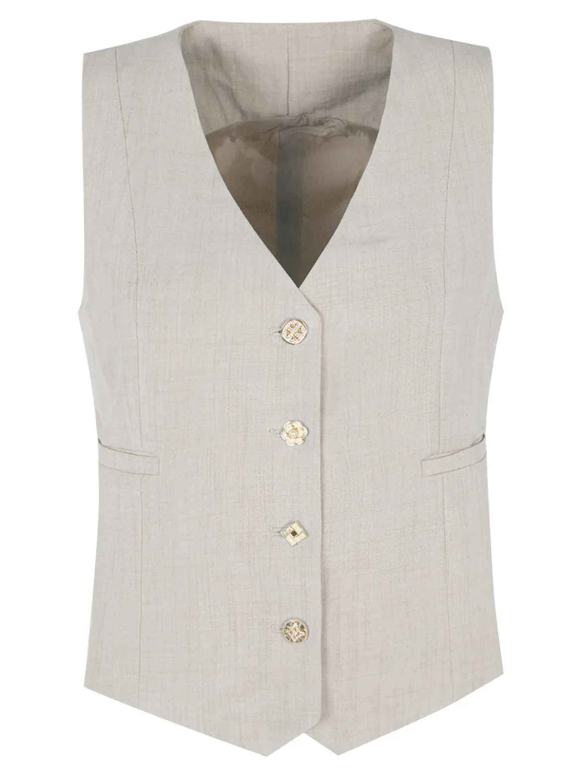 Solada Gilet donna con bottoni gioiello