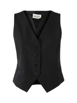 Solada Gilet donna con bottoni - nero
