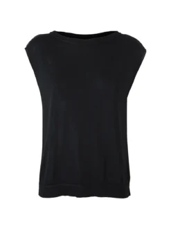 Solada Gilet donna in maglia fine - nero