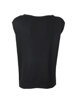 Solada Gilet donna in maglia fine - nero