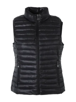 Solada Gilet imbottito da donna full zip - nero