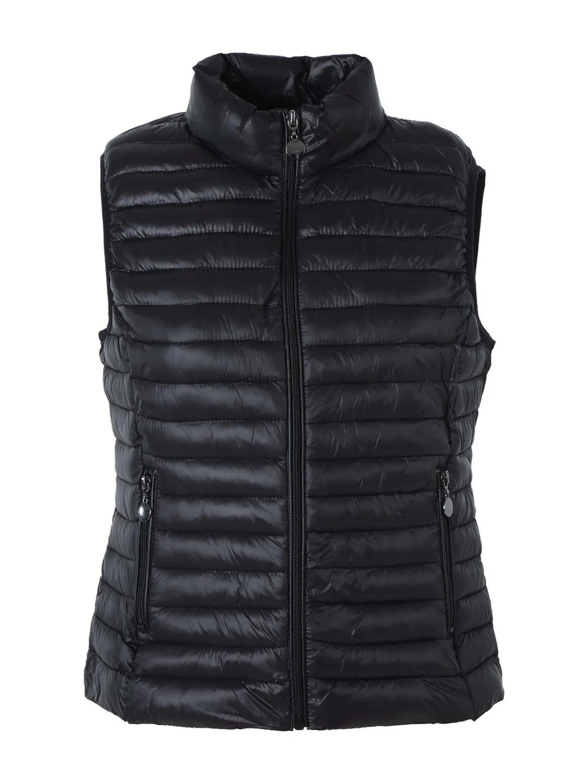 Solada Gilet imbottito da donna full zip - nero