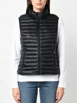 Solada Gilet imbottito da donna full zip - nero