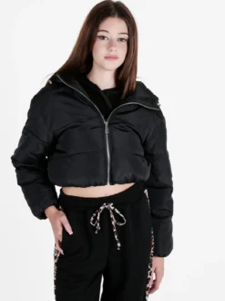 Solada Giubbino donna cropped con cappuccio