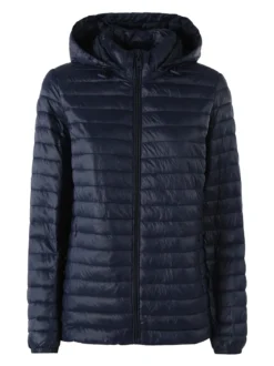Solada Giubbino donna 100 grammi con cappuccio e zip taglie grandi - blu scuro